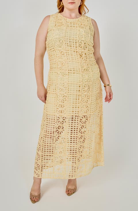 Textured Sleeveless Maxi Dress