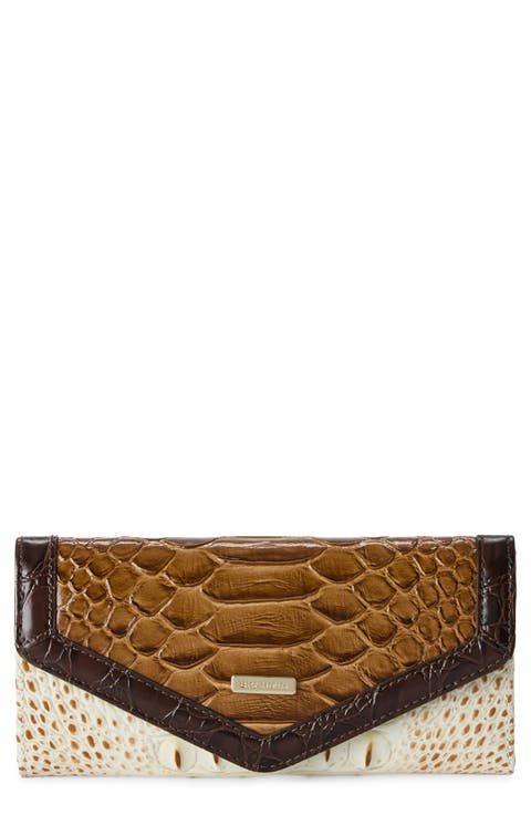 Veronica Croc Embossed Leather Wallet