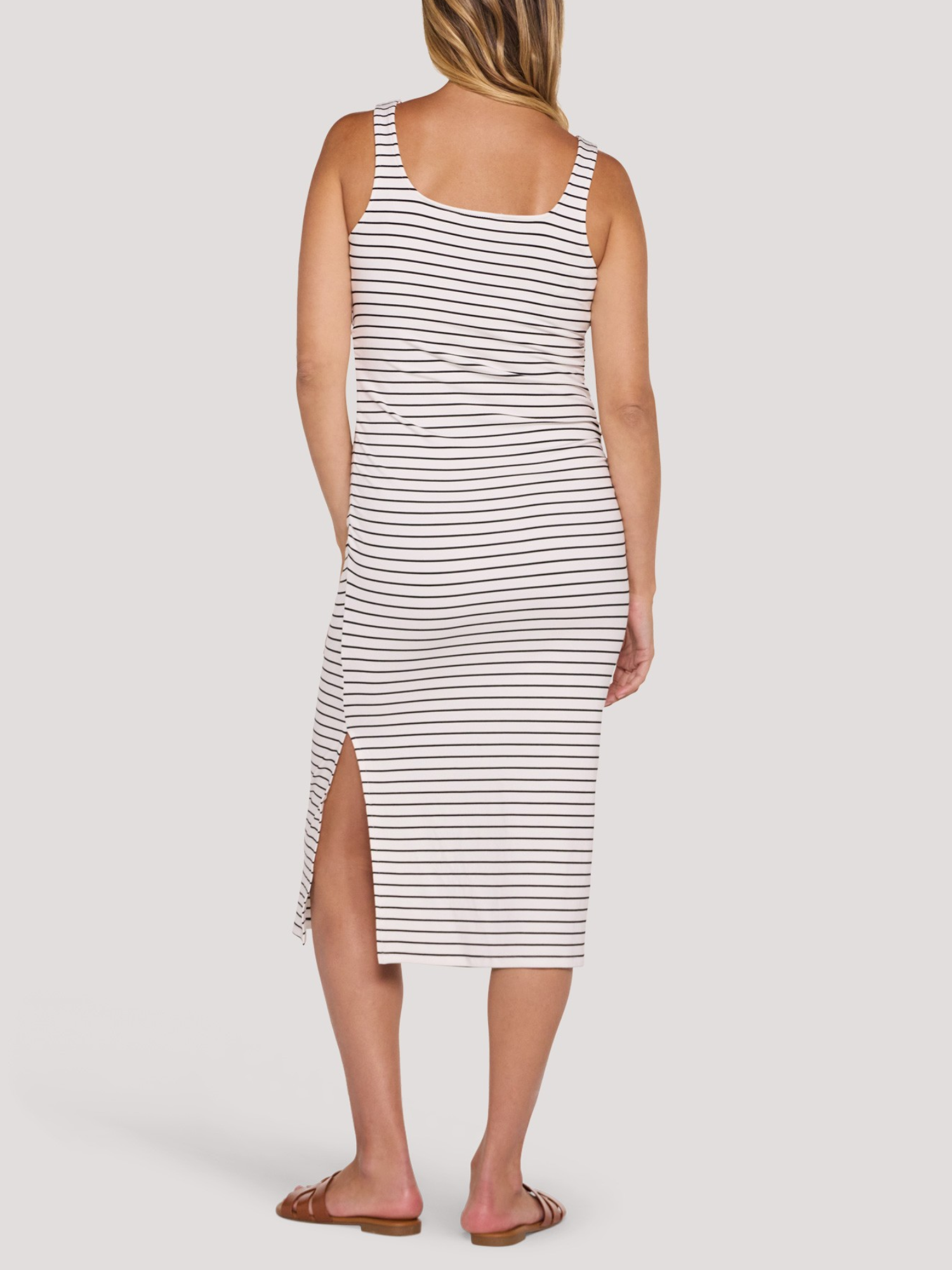 Sleeveless Side Ruched Midi Dress - image 4