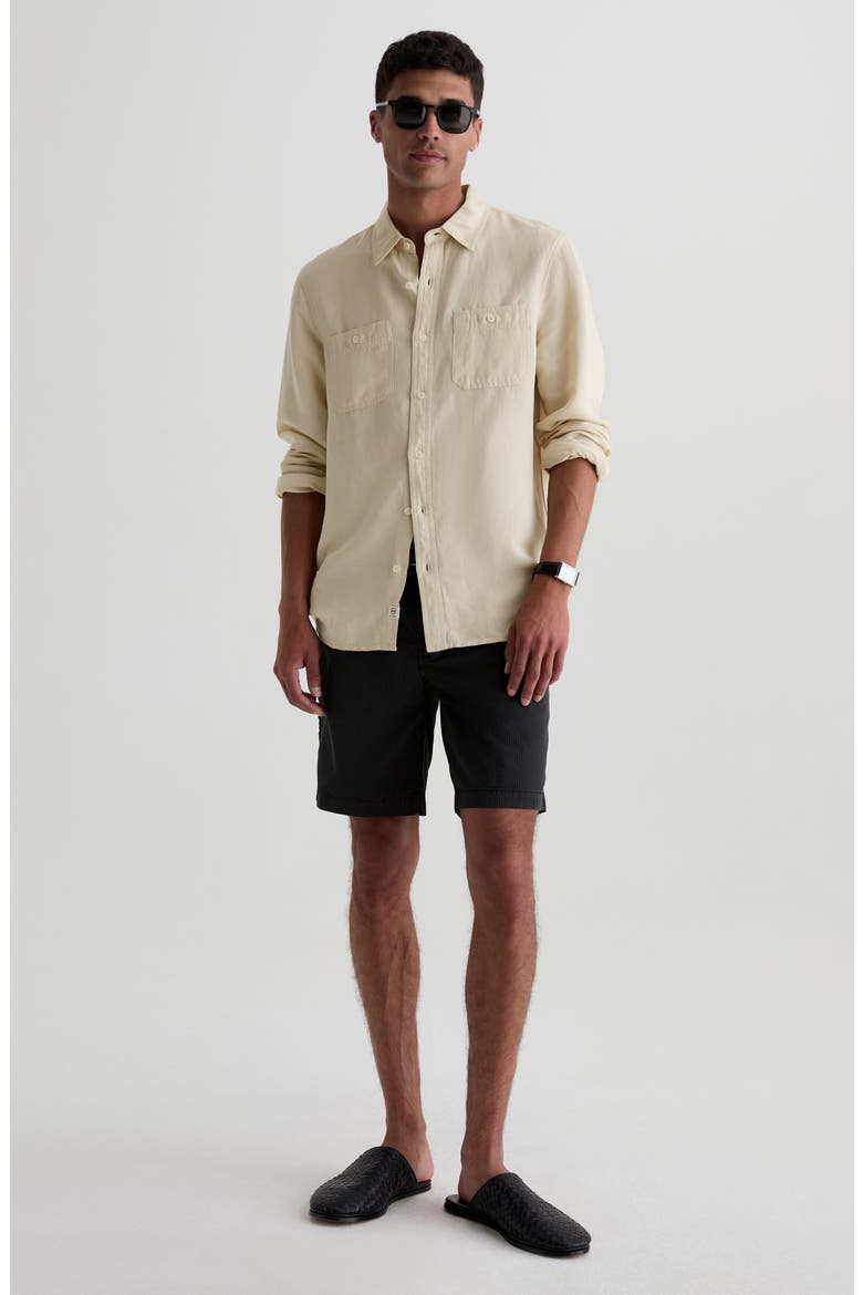 Mason Long Sleeve Linen Blend Work Shirt, Alternate, color, CHAMPAGNE