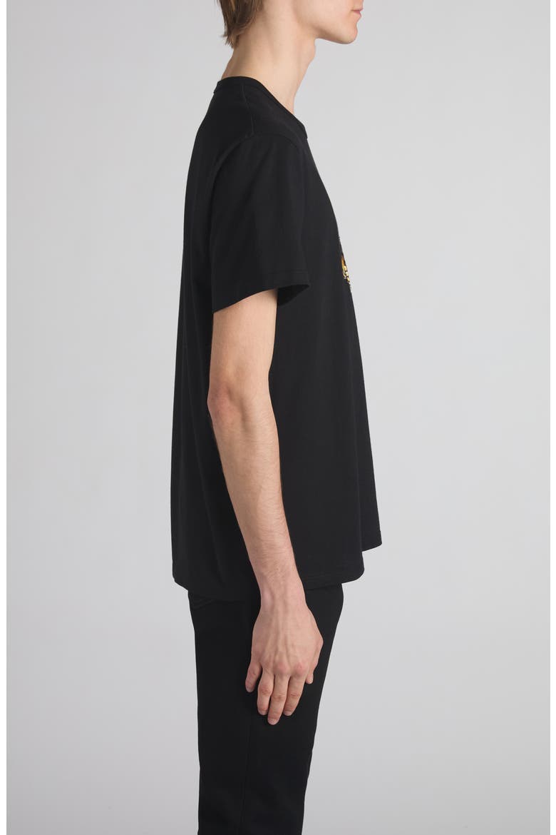 Logo Embroidered T-Shirt, Alternate, color, BLACK/ YELLOW