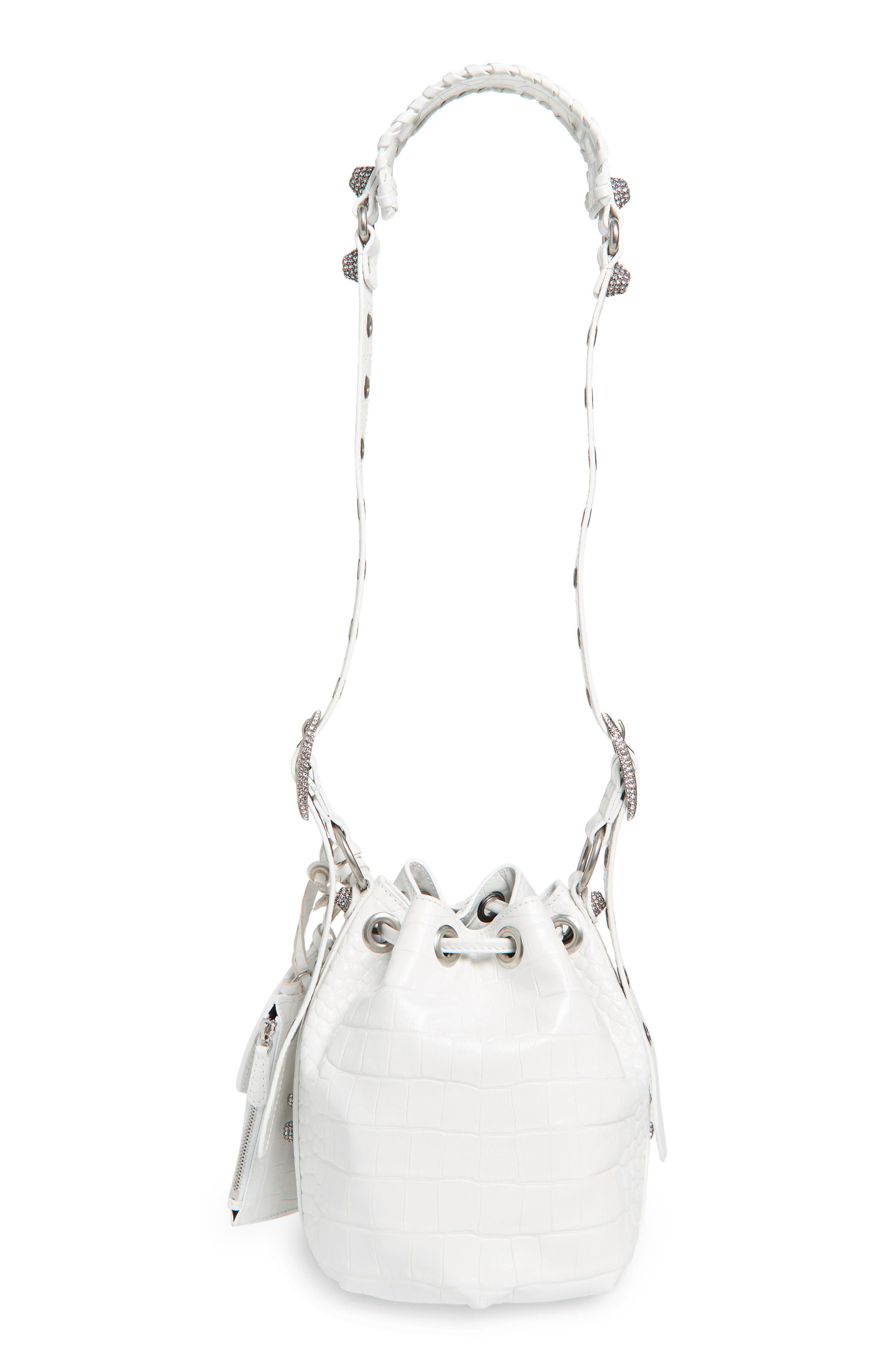 Balenciaga Extra Small Le Cagole Leather Bucket Bag, Alternate, color, 