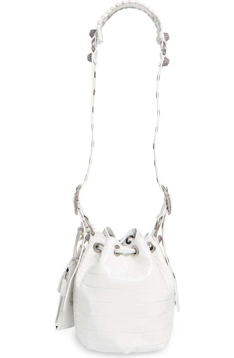 Balenciaga Extra Small Le Cagole Leather Bucket Bag, Alternate, color,