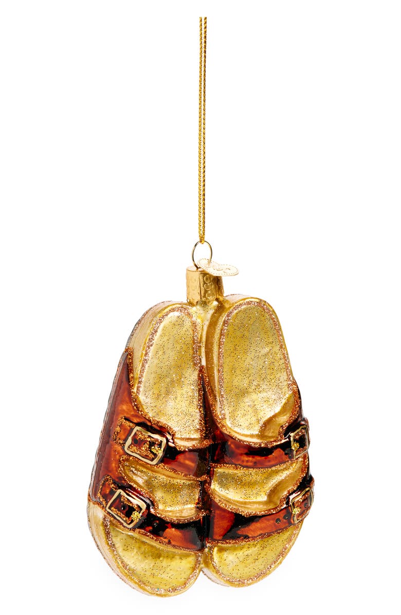 Old World Christmas Sandals Glass Ornament, Main, color, Brown/ Tan