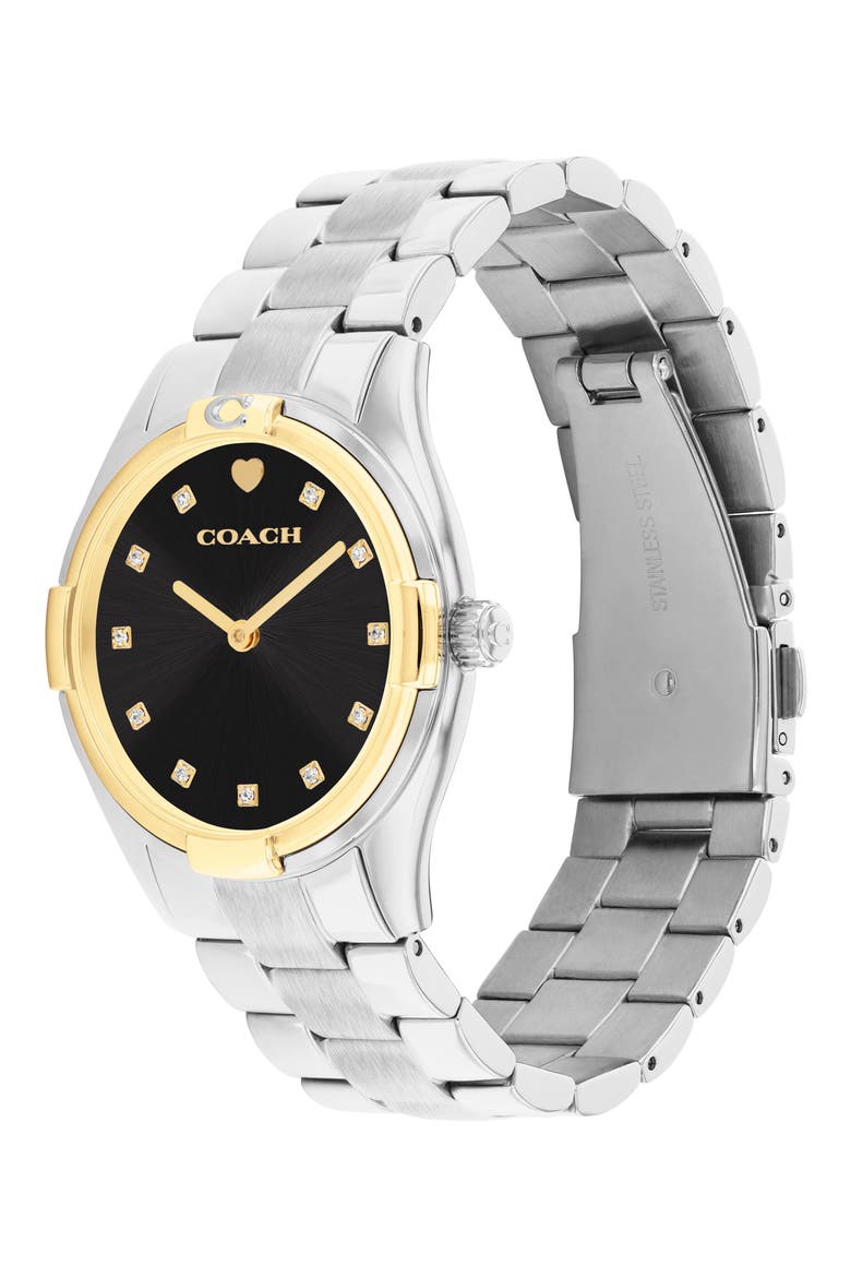 Brooks Two-Tone Bracelet Watch, 34mm, Alternate, color, SILVER  GOLD