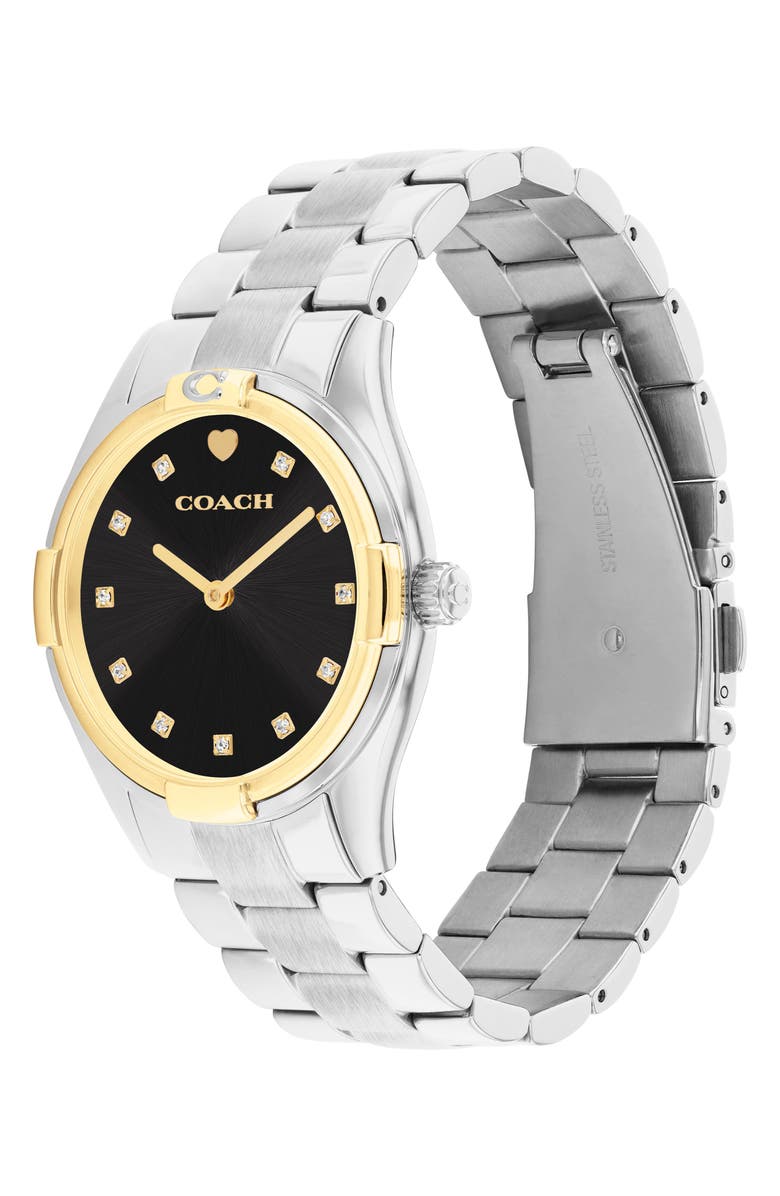 COACH Brooks Two-Tone Bracelet Watch, 34mm, Alternate, color, 