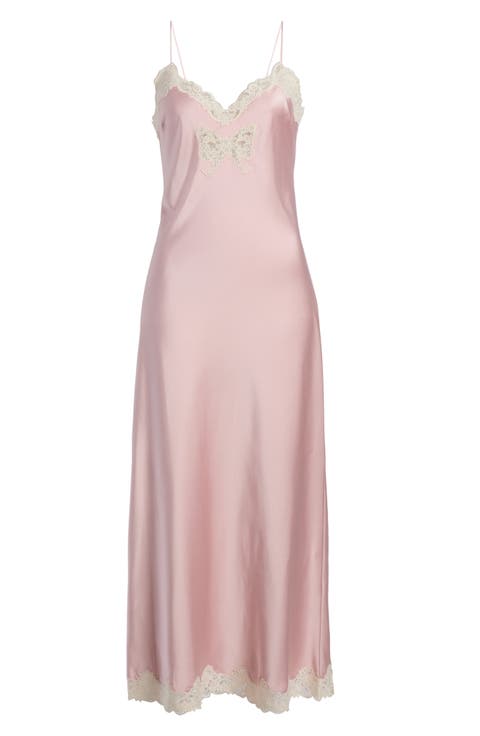 Lomira Satin & Lace Cocktail Midi Slipdress