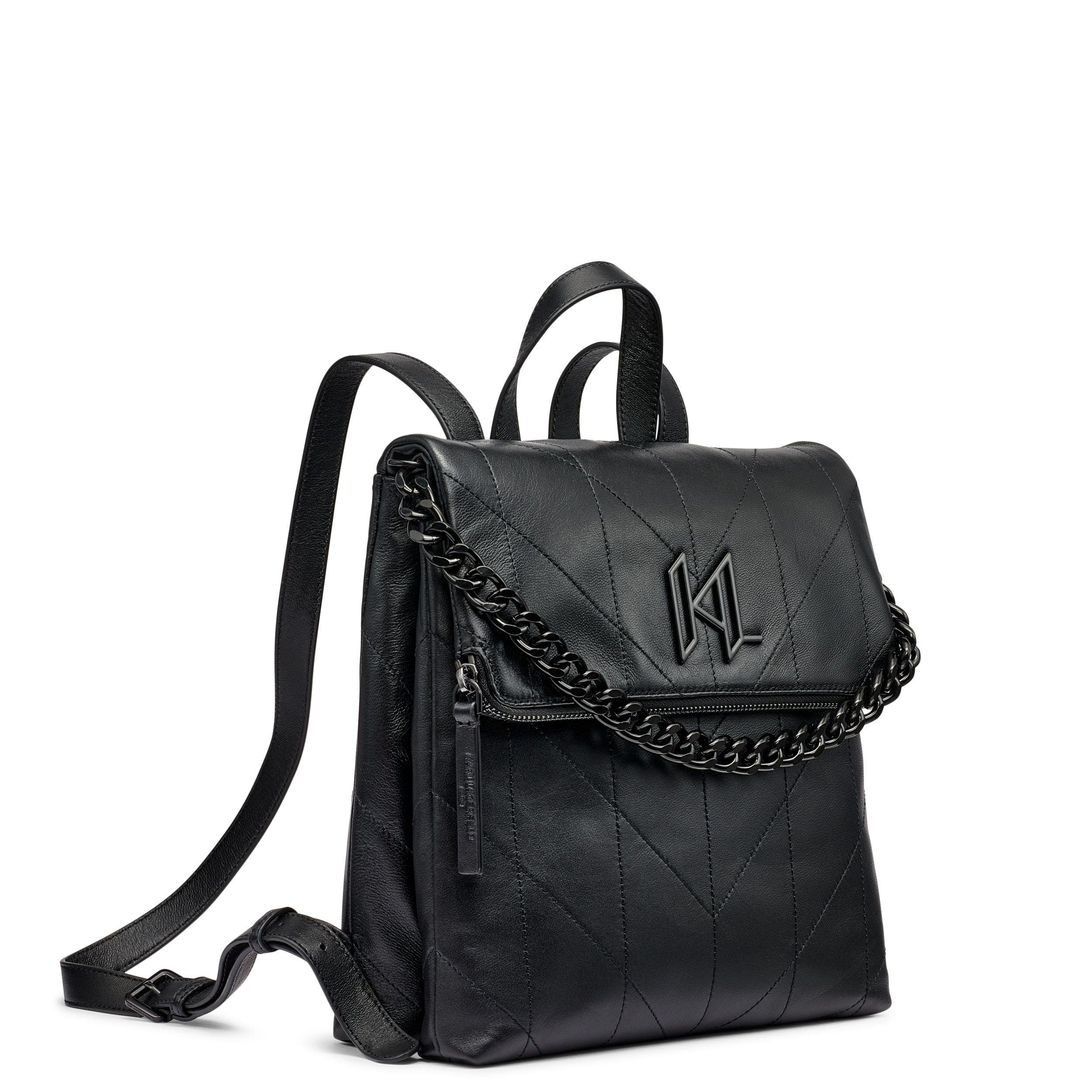 KARL LAGERFELD PARIS Lavende Backpack, Alternate, color, Black