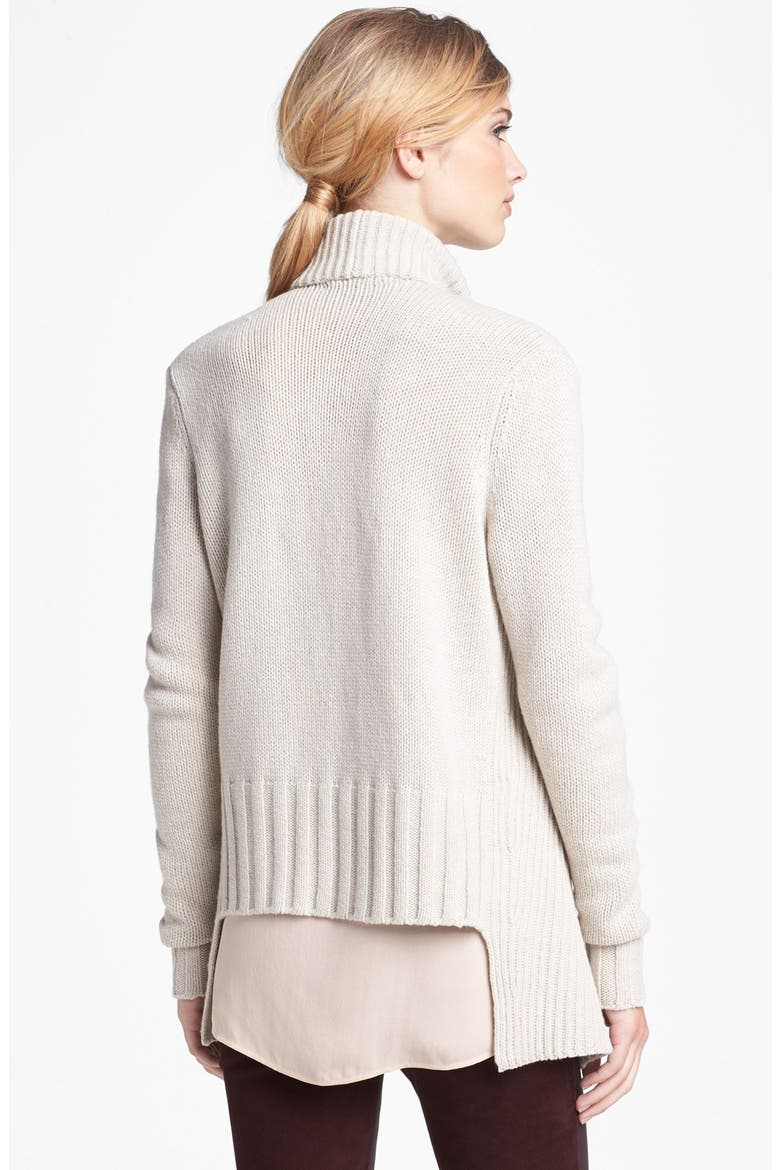 Drape Front Cardigan, Alternate, color, IVORY
