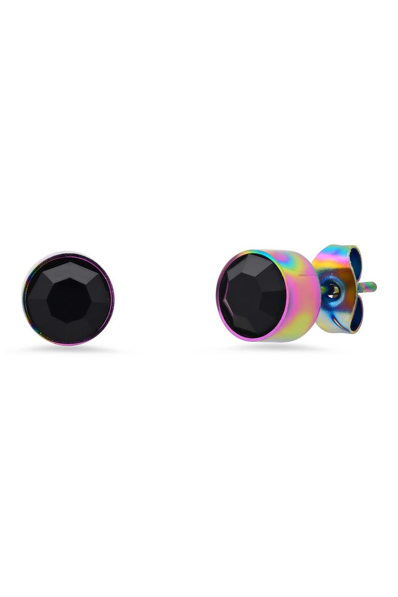 HMY Jewelry Stainless Steel Stud Earrings, Main, color, MULTI