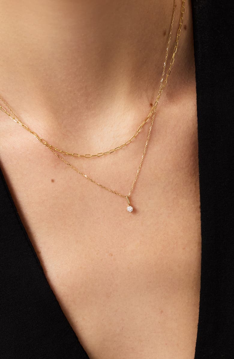 Ana Luisa Diamond Necklace - Gold Diamond Layered Necklace, Alternate, color, 