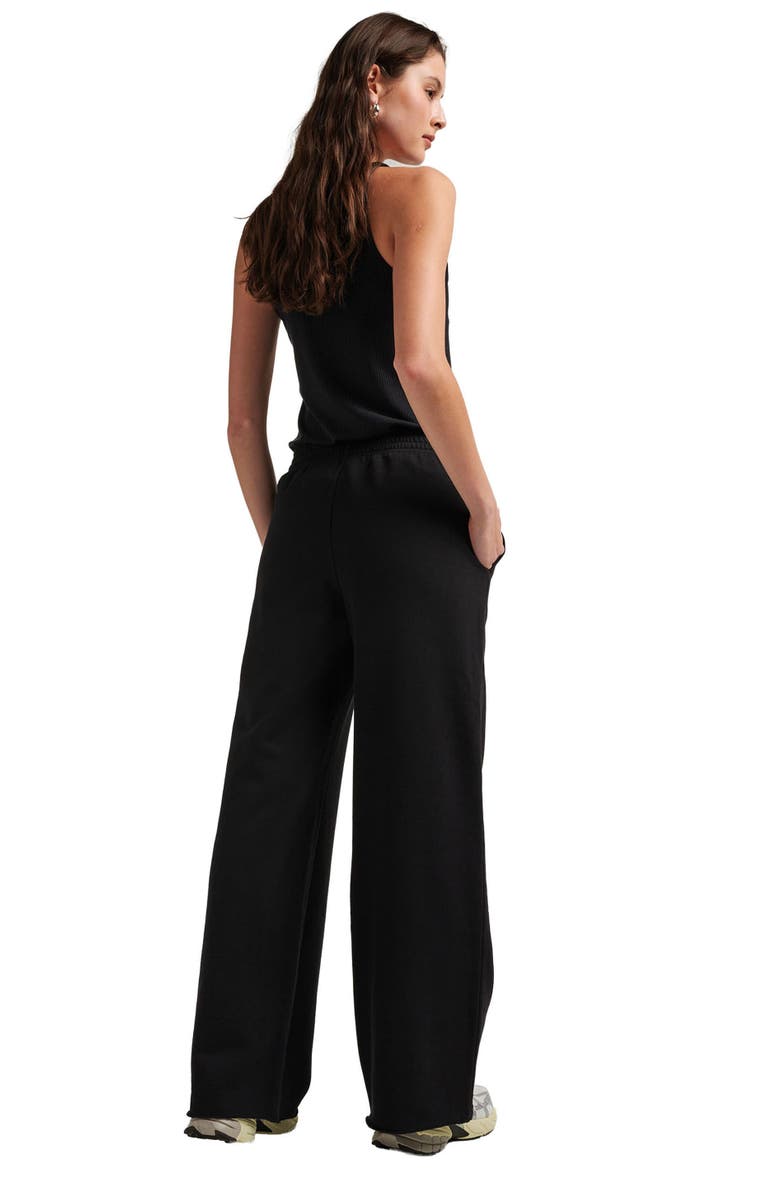 Richer Poorer The Recycled Fleece Wide Leg Sweatpant, Alternate, color, Black