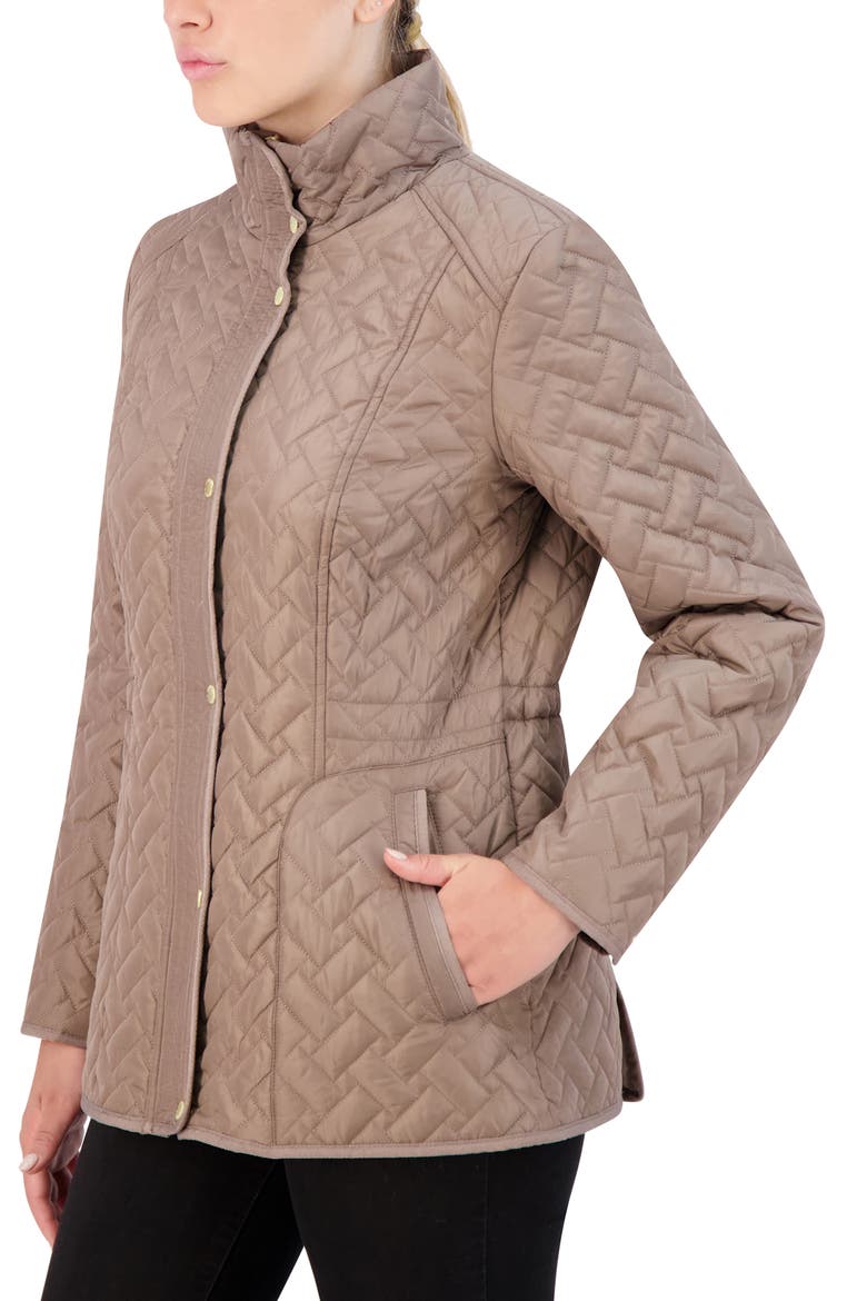 Signature Quilted Jacket, Alternate, color, CASHEW