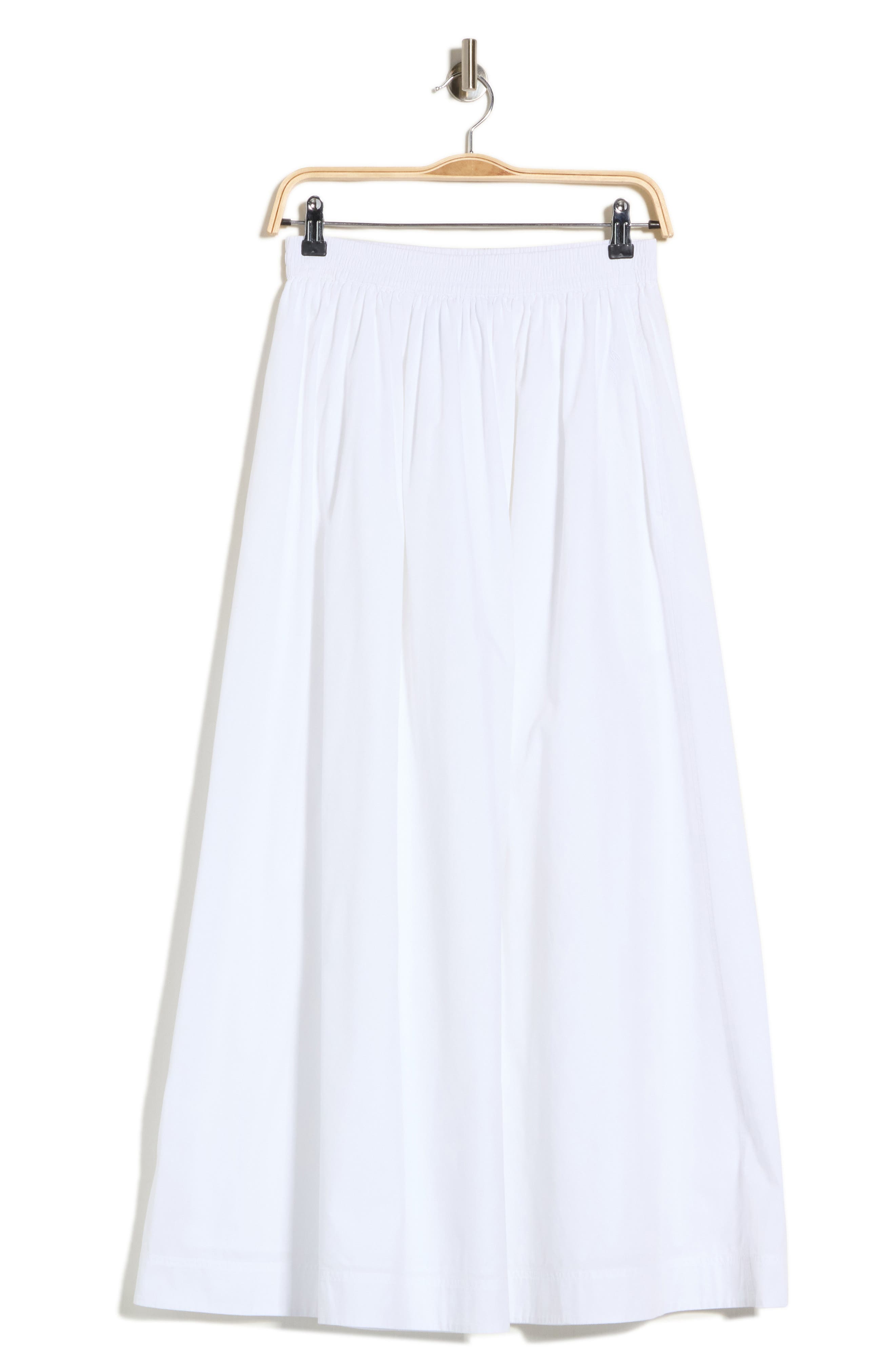 Vlondie Smocked Waist Midi Skirt
