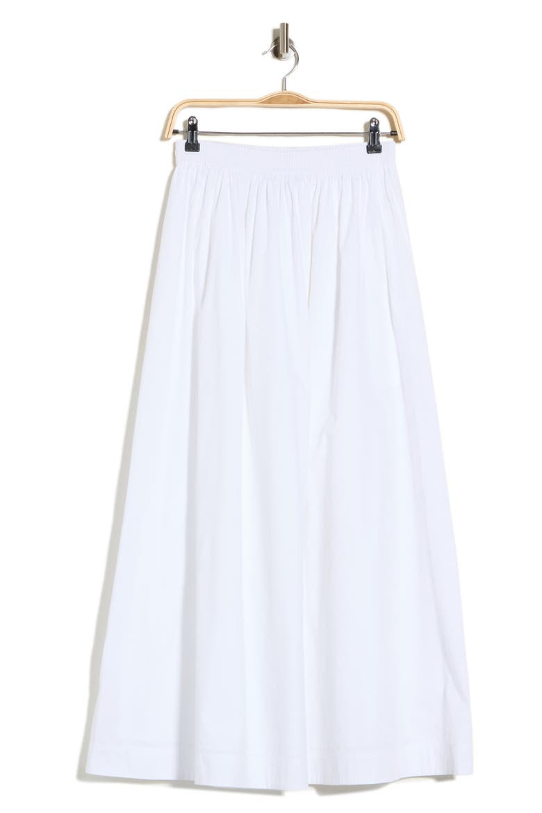 Vlondie Smocked Waist Midi Skirt, Main, color, WHT