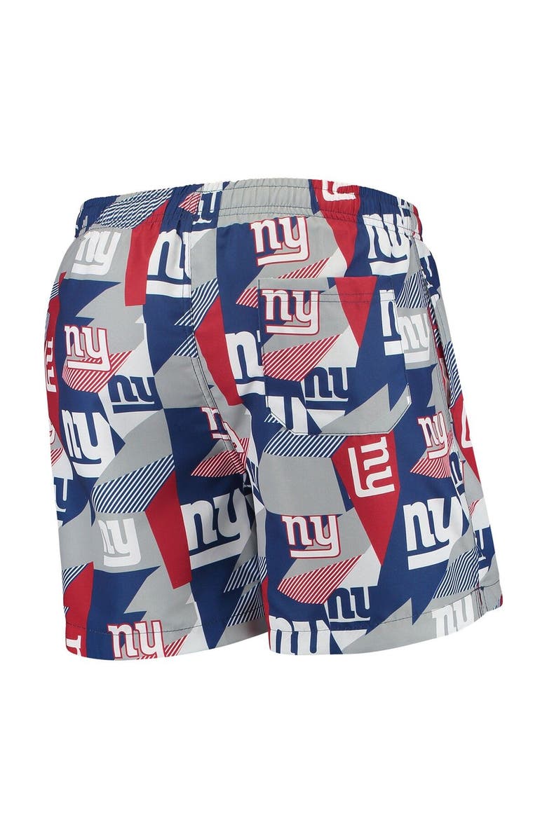 FOCO Men's FOCO Royal/Red New York Giants Geo Print Swim Trunks, Alternate, color,