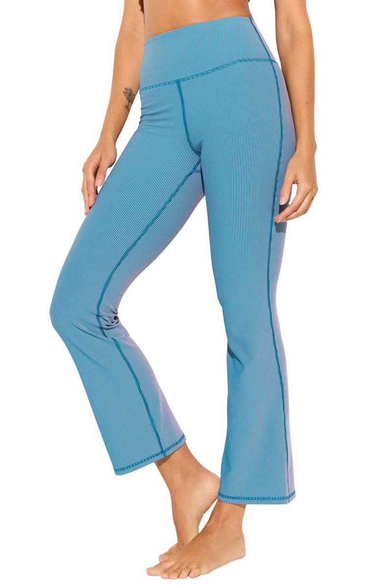 Spiritual Gangster Auralight Ribbed Slim Flare Leggings, Alternate, color, 