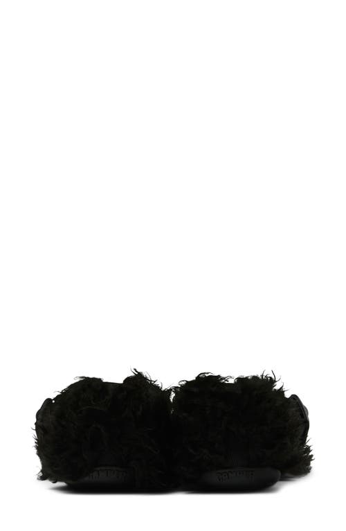 Camper Gender Inclusive Wabi Faux Fur Slipper In Black