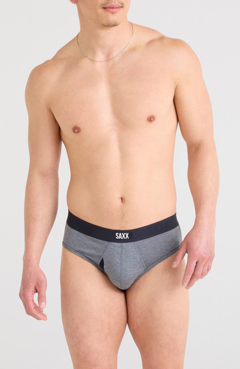 SAXX Vibe Xtra Soft Comfort Briefs, Main, color, Dark Grey Heather