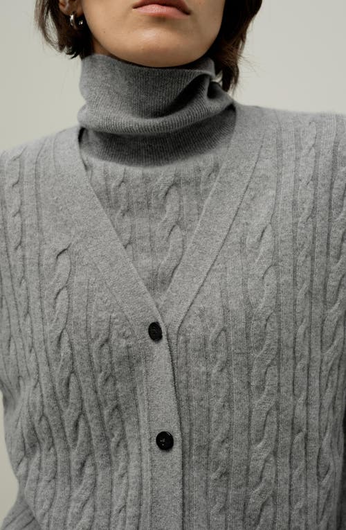 Lilysilk Cable-knit Baby Cashmere Cardigan In Multi