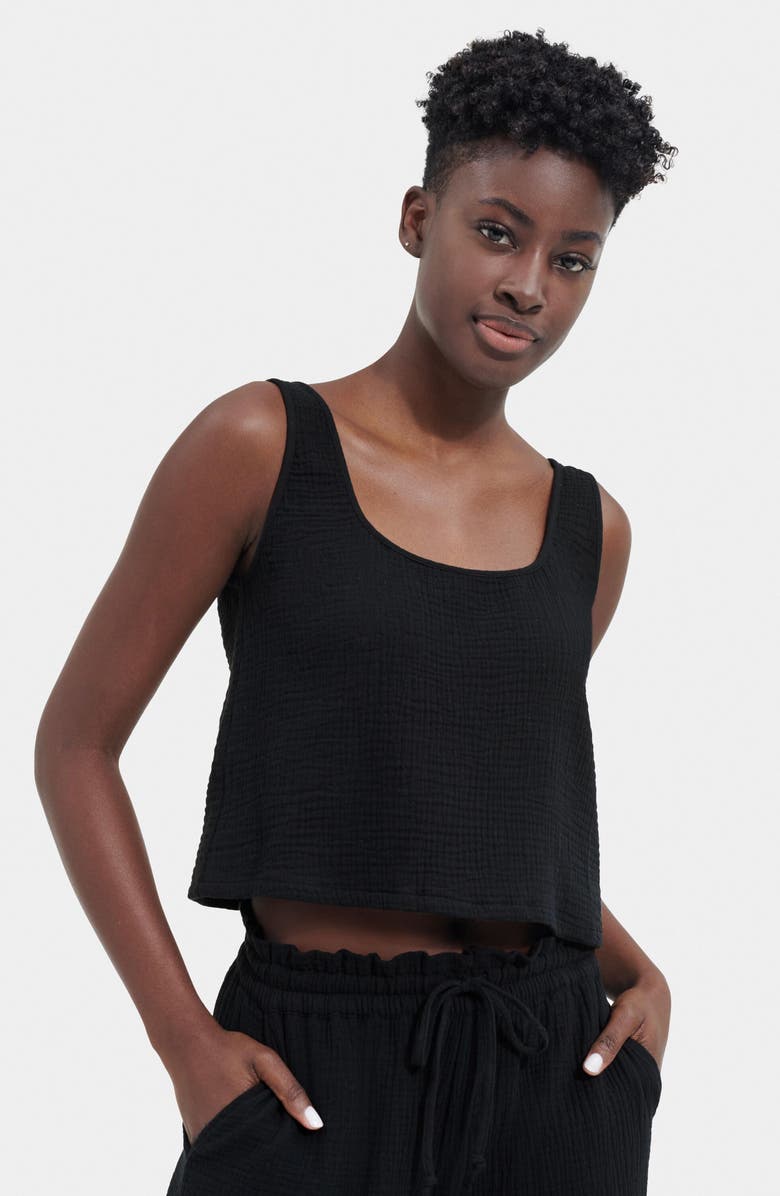 UGG<sup>®</sup> Cinthia Cotton Gauze Crop Tank Top, Alternate, color, 