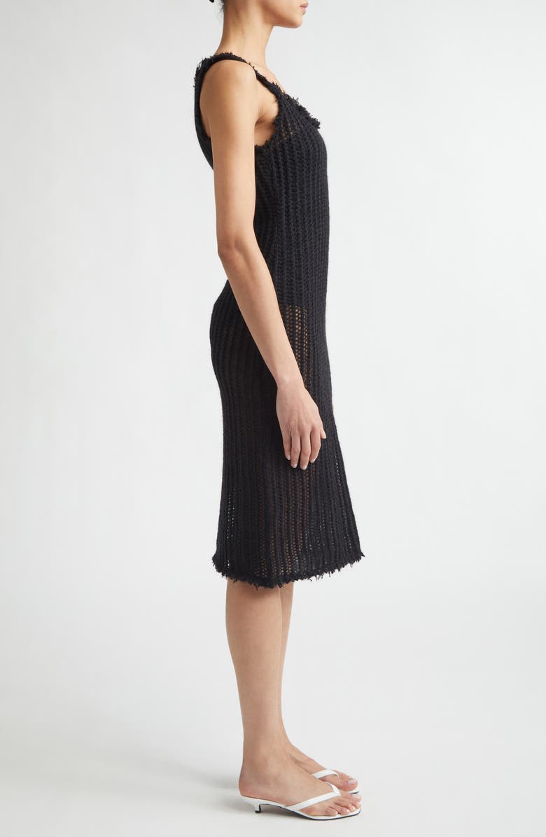 TOTEME Mohair & Wool Blend Tank Sweater Dress, Alternate, color, Black