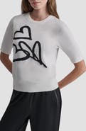 DKNY Graffiti Hearts Cotton Sweater