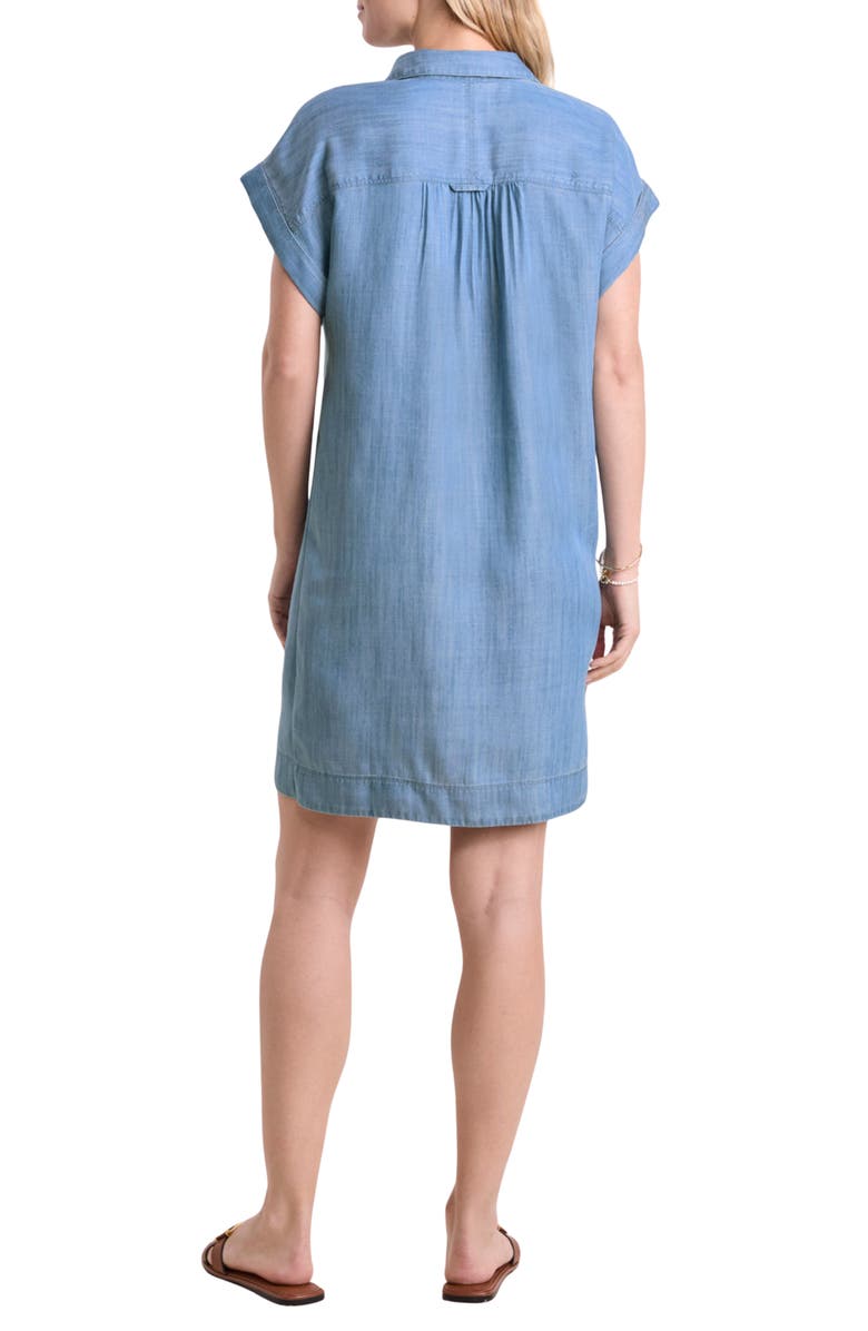 vineyard vines Margo Chambray Popover Shirtdress, Alternate, color, Blue Mirage