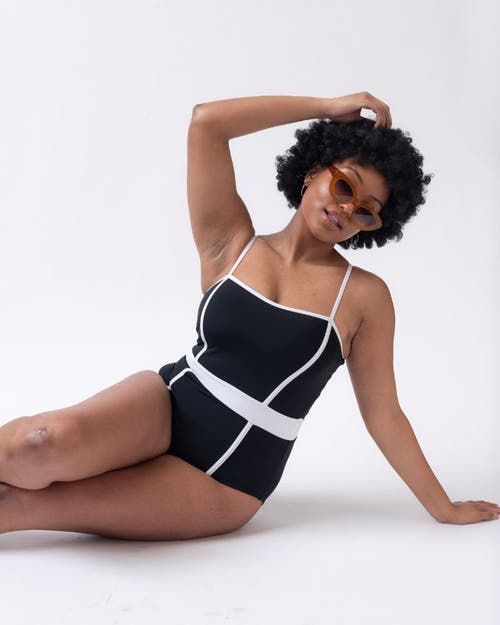 Lime Ricki Swimwear Classic One-piece In Black