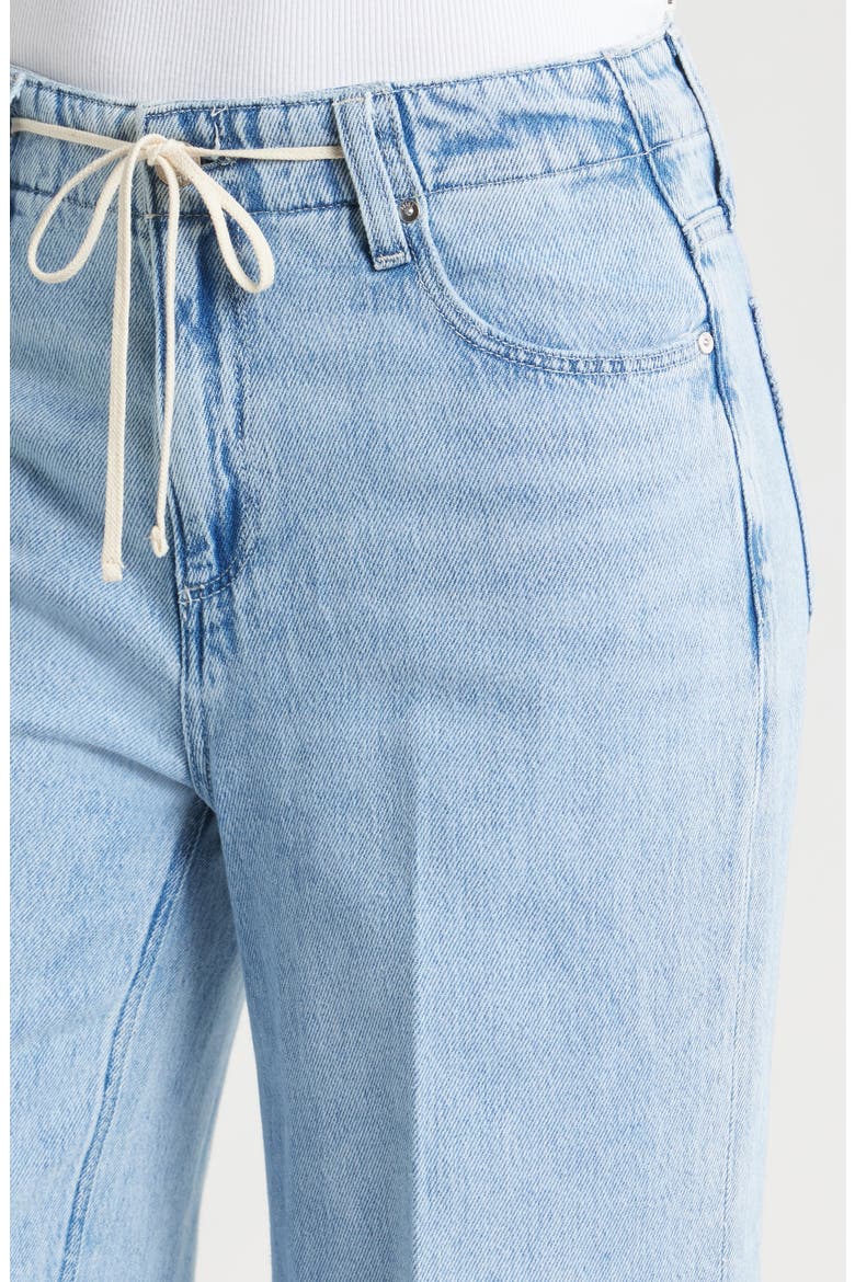 Zoey Tie Waist Wide Leg Jeans, Alternate, color, DORAH