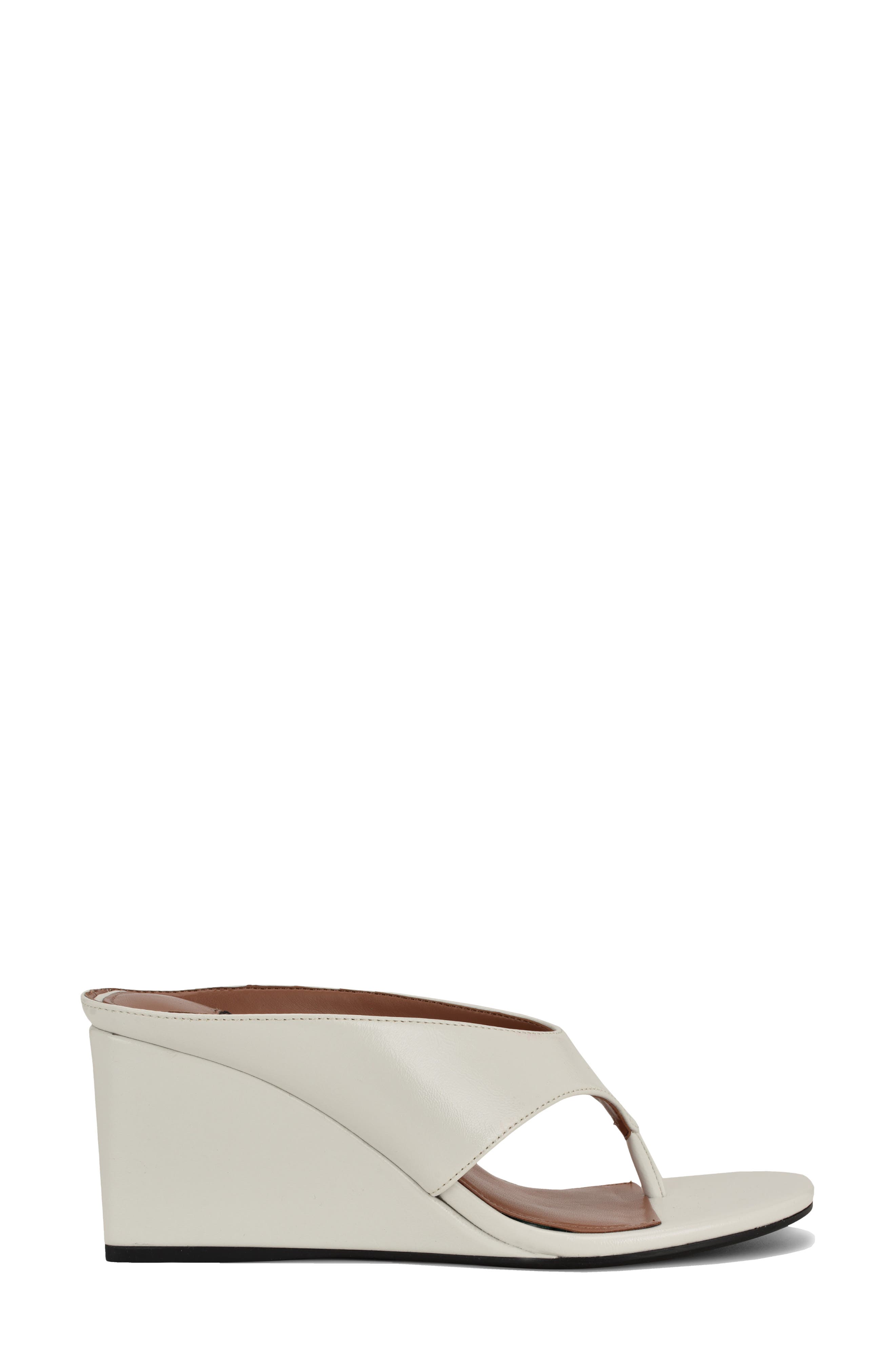 Nine West Jadde Wedge Flip Flop, Alternate, color, White