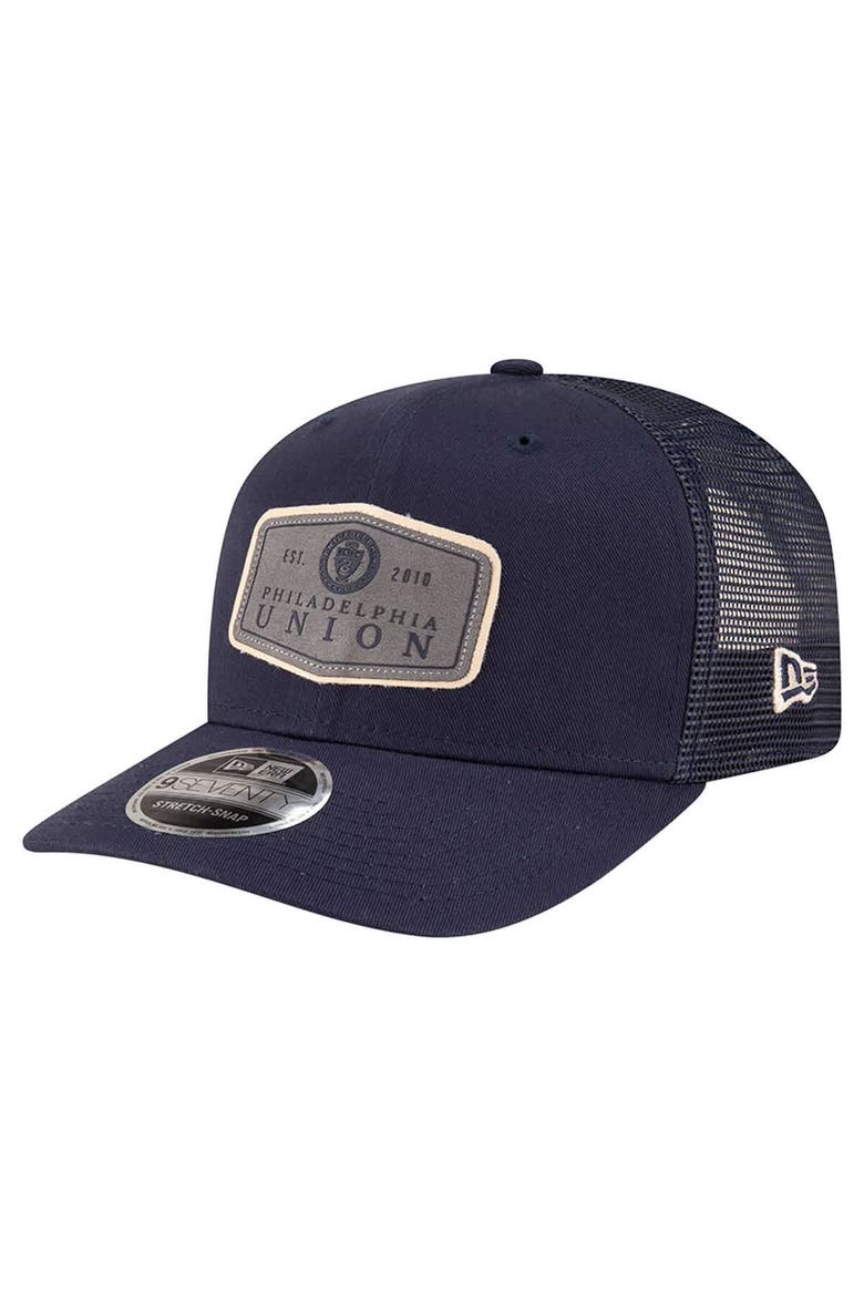 Men's New Era  Navy Philadelphia Union Labeled 9SEVENTY Trucker Stretch-Snap Adjustable Hat, Main, color, Navy