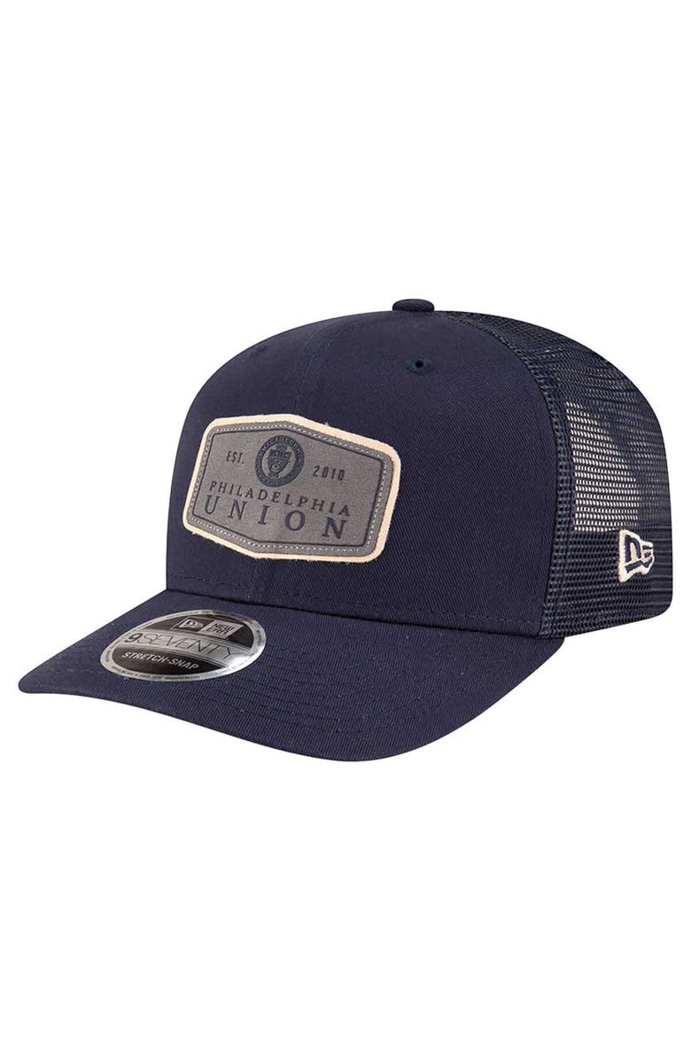 New Era Men's New Era Navy Philadelphia Union Labeled 9SEVENTY Trucker Stretch-Snap Adjustable Hat, Main, color, Navy