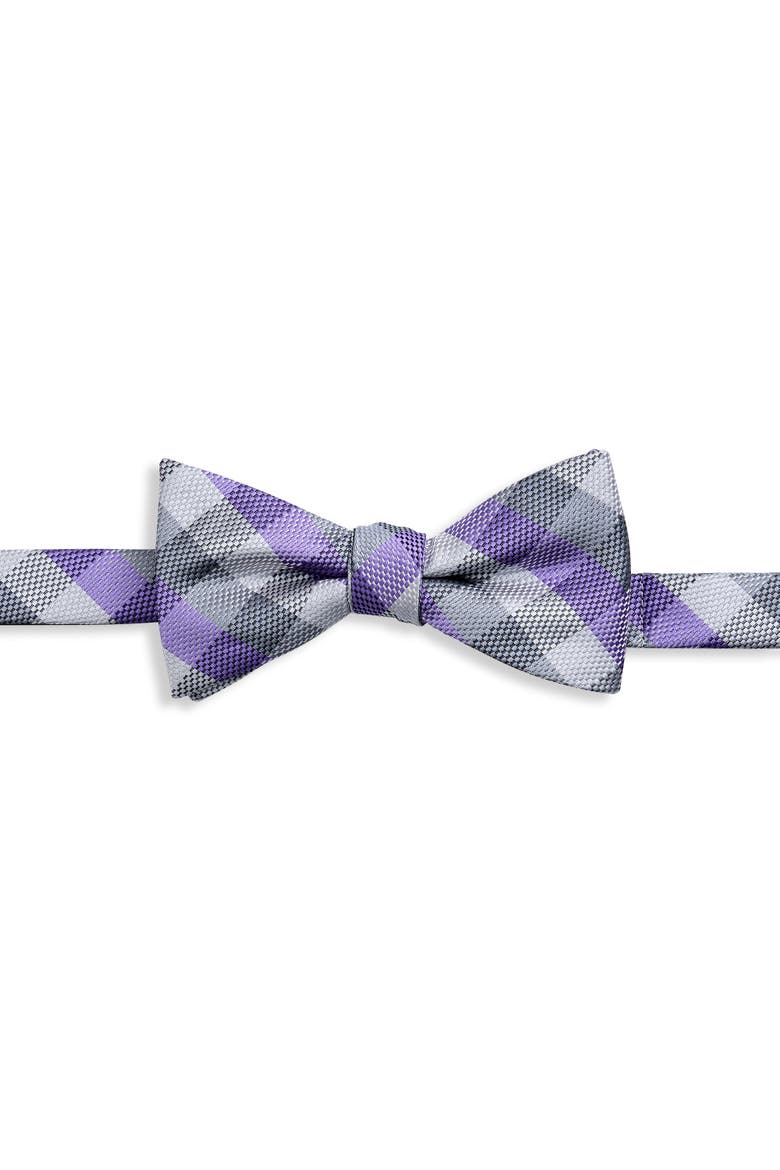 Big & Tall Check Bow Tie, Main, color, PURPLE