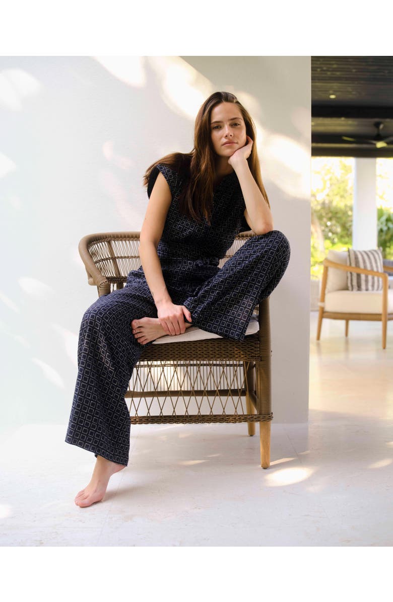 Cartolina Marin Linen Jumpsuit, Alternate, color, Midnight Blue
