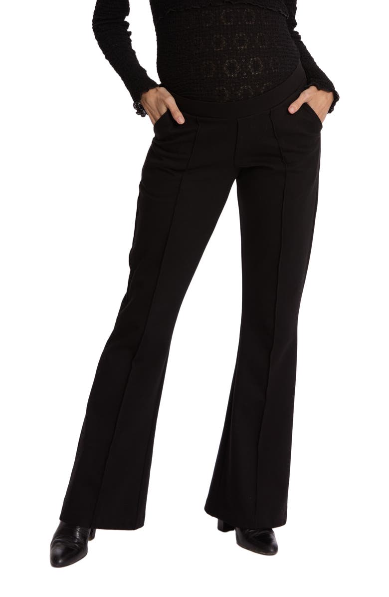 Cache Coeur Fabio Maternity Flare Trousers, Alternate, color, Black
