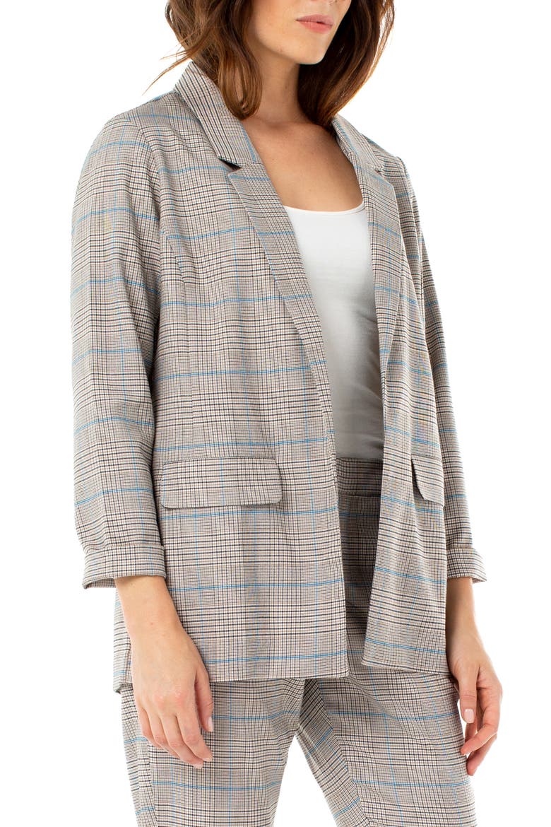 Boyfriend Blazer, Alternate, color, WHITE BLACK HOUNDSTOOTH