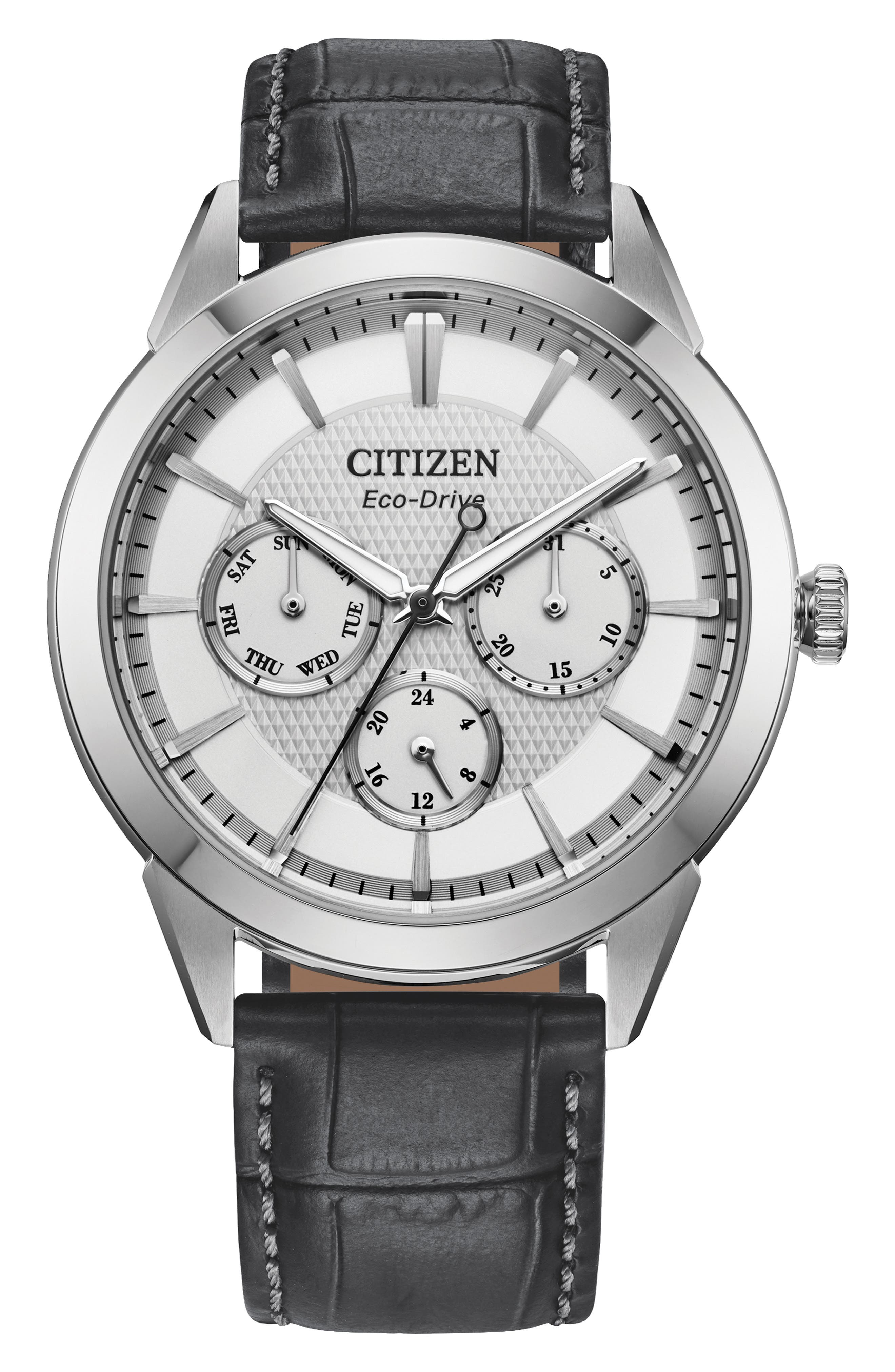 Citizen Rolan Eco-Drive Leather Strap Watch, 40mm (Men) | Nordstrom