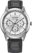 Citizen Rolan Eco-Drive Leather Strap Watch, 40mm