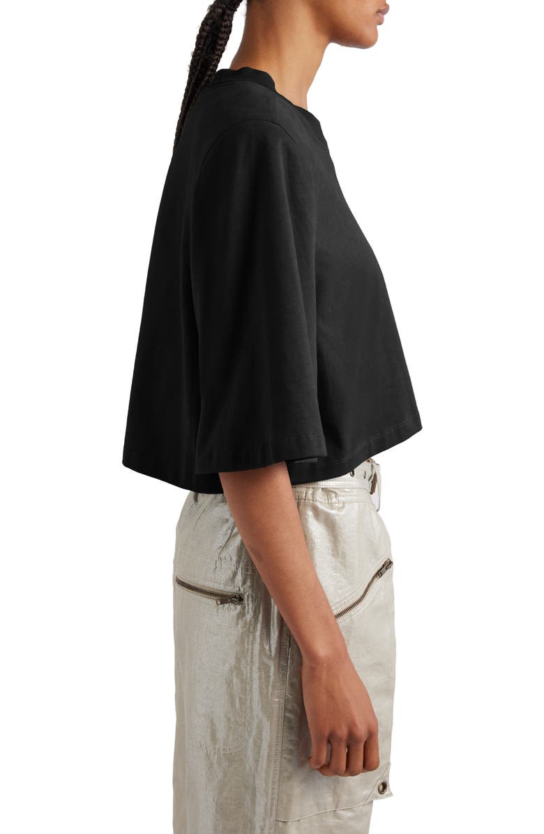 Isabel Marant Zaely Shoulder Pad Crop Cotton T-Shirt, Alternate, color, 