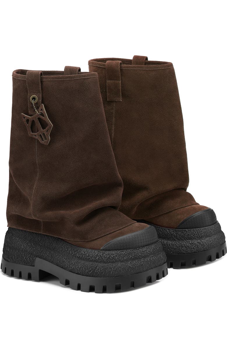 Naked Wolfe Disturb Platform Hooded Boot, Main, color, Chocolate-Suede
