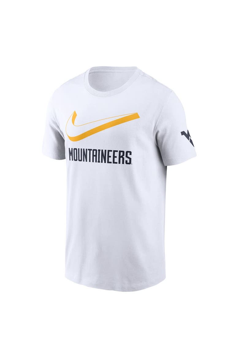 Men's Nike White West Virginia Mountaineers Primetime 2-Hit Swoosh T-Shirt, Alternate, color, White