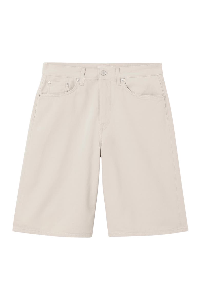 Long Denim Shorts, Alternate, color, WHITE LIGHT
