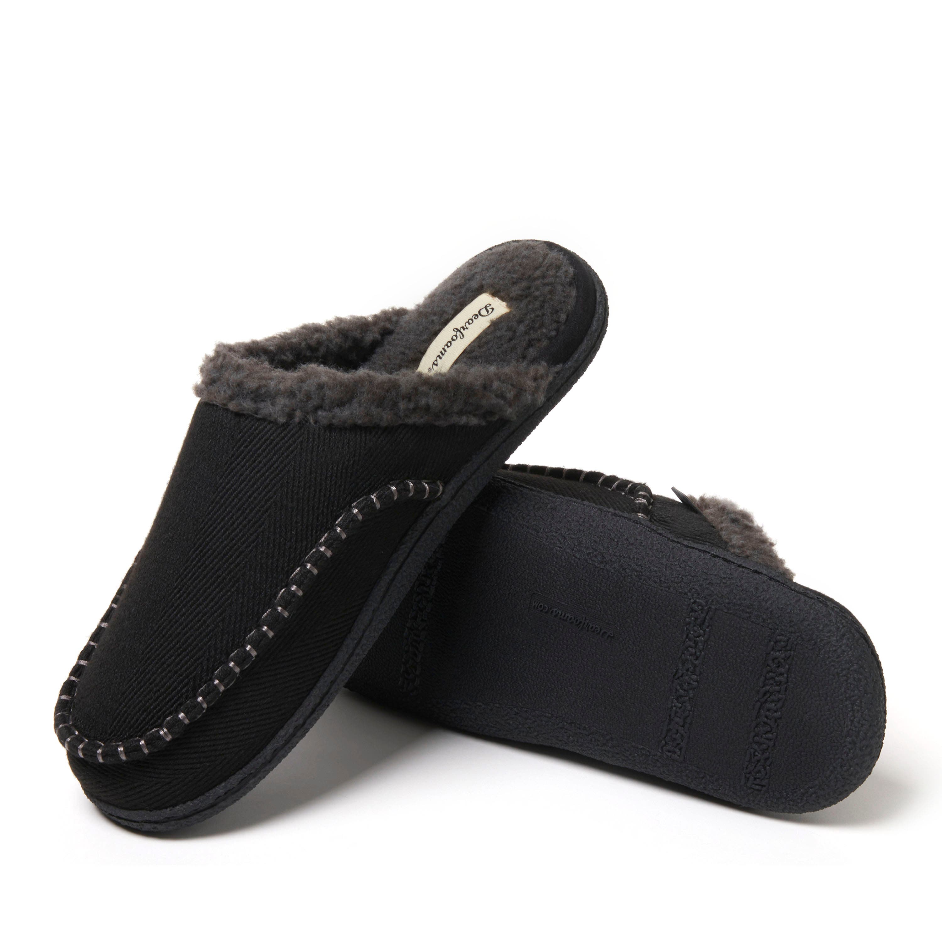 Matthew Faux Shearling Scuff Slipper, Alternate, color, BLACK