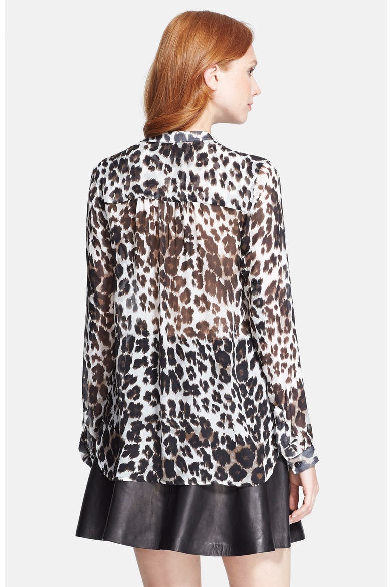 'Harlow' Woven Blouse, Alternate, color, SNOW CHEETAH