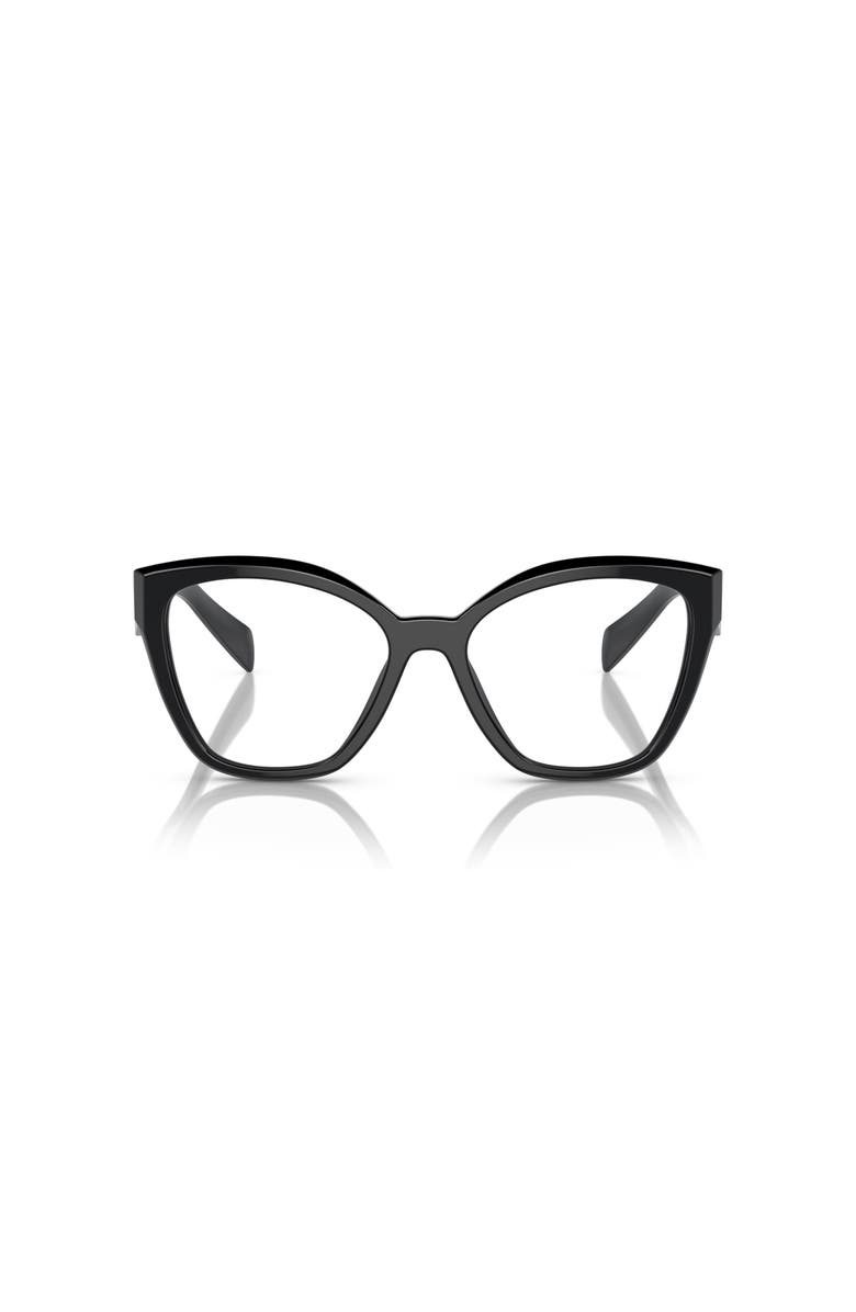 Prada 54mm Irregular optical glasses, Alternate, color, Black