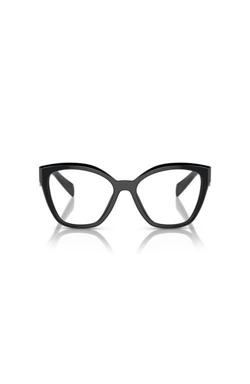Prada 54mm Irregular Optical Glasses In Black
