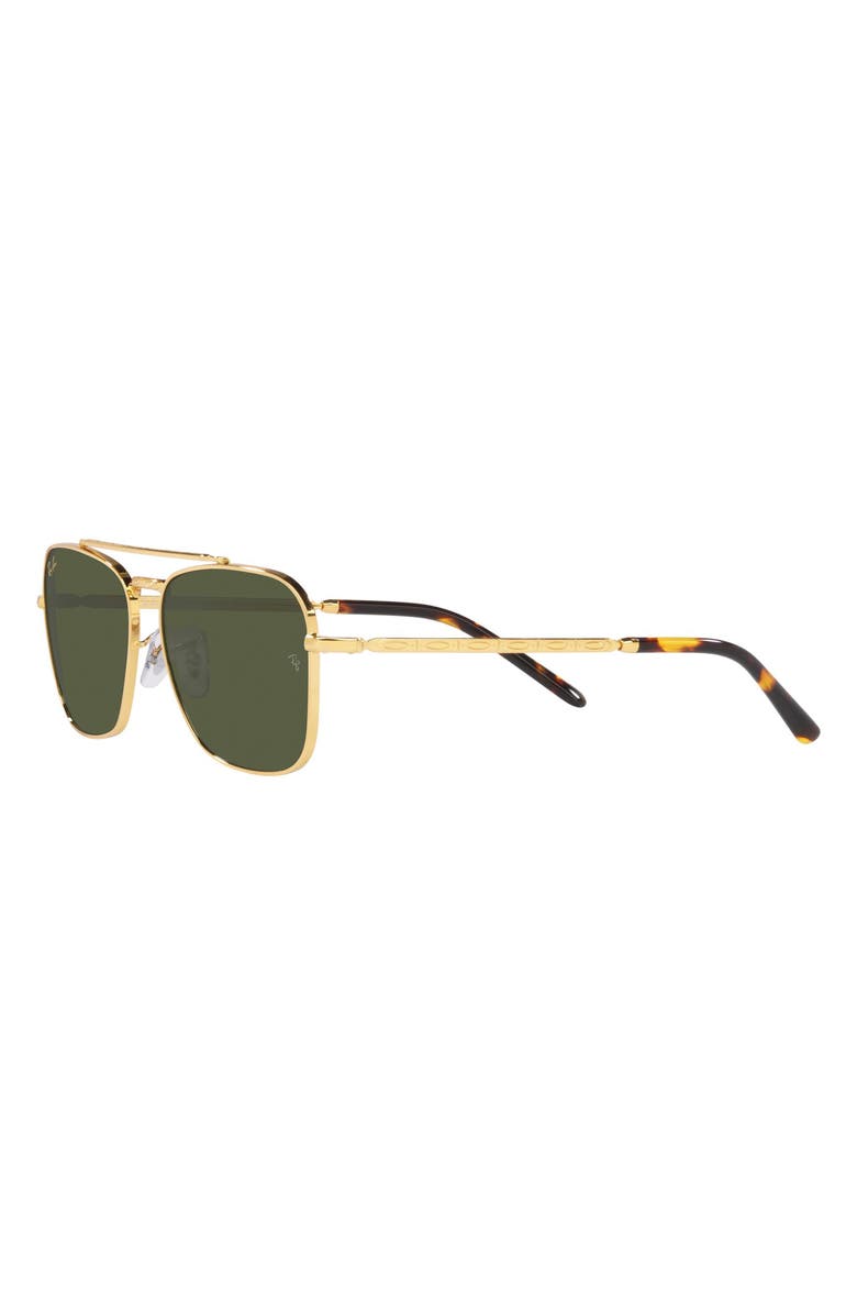 Ray-Ban New Caravan 58mm Square Sunglasses, Alternate, color, Legend Gold / Green