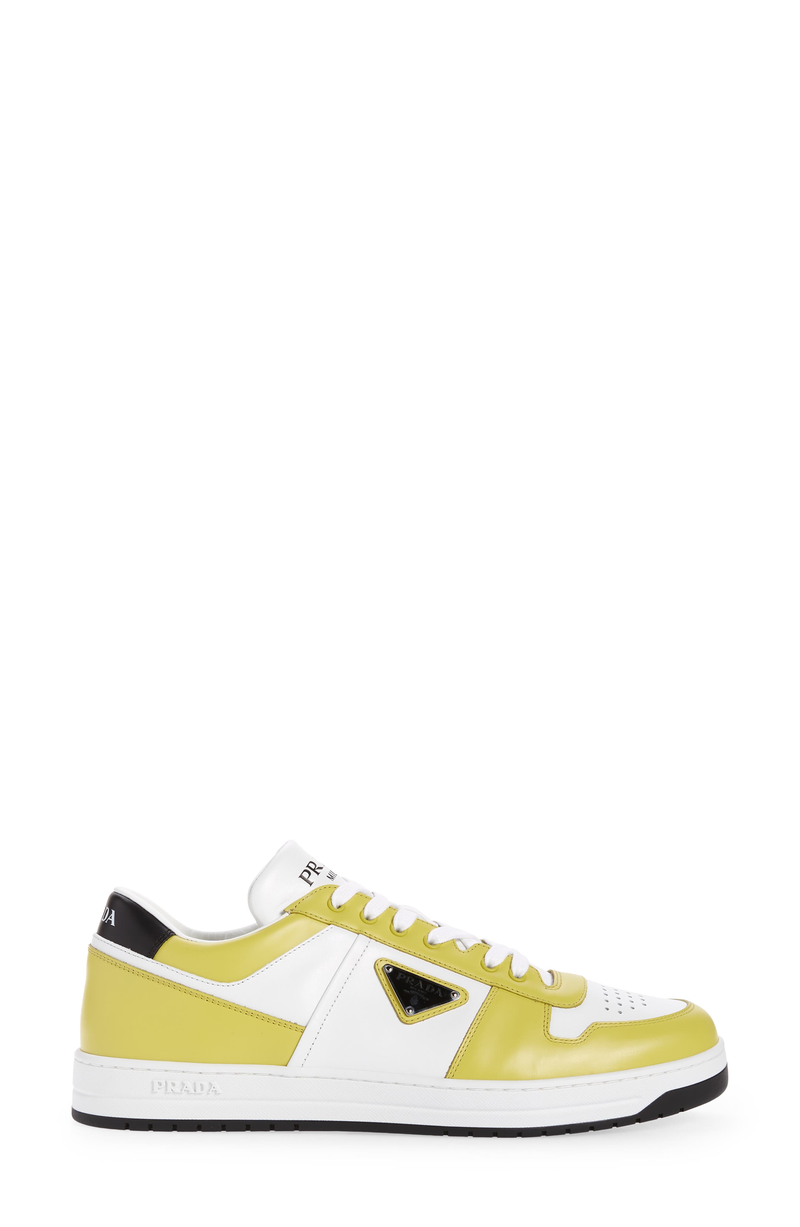 Prada Downtown Logo Low Top Sneaker, Alternate, color, 