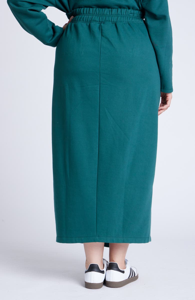 ELOQUII French Terry Maxi Skirt, Alternate, color, 